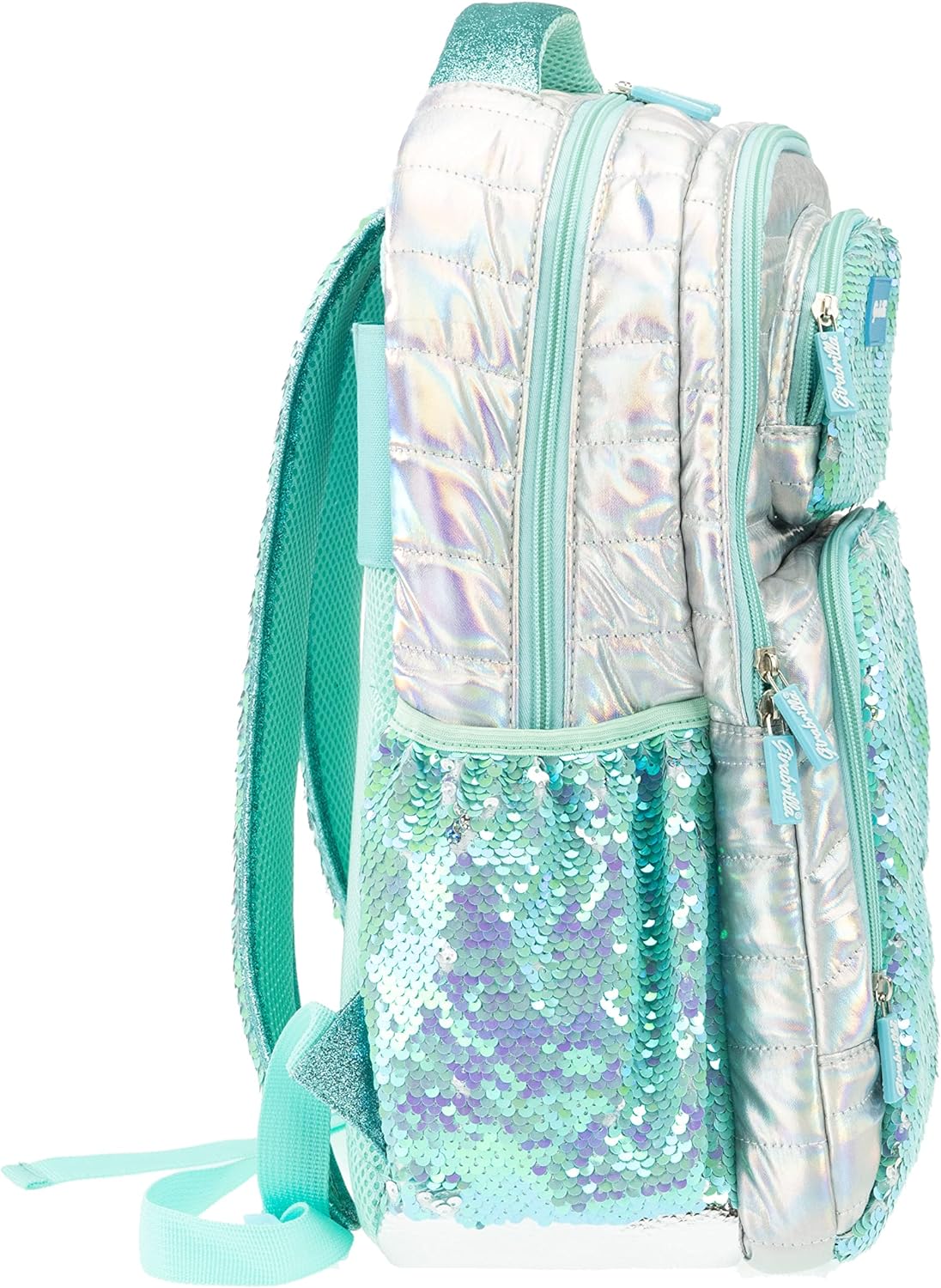 Girabrilla - Nice Group Puffer School Backpack for Children, Soft Fabric, with Reversible Sequins, Random Color, Assorted, One Size, 19016