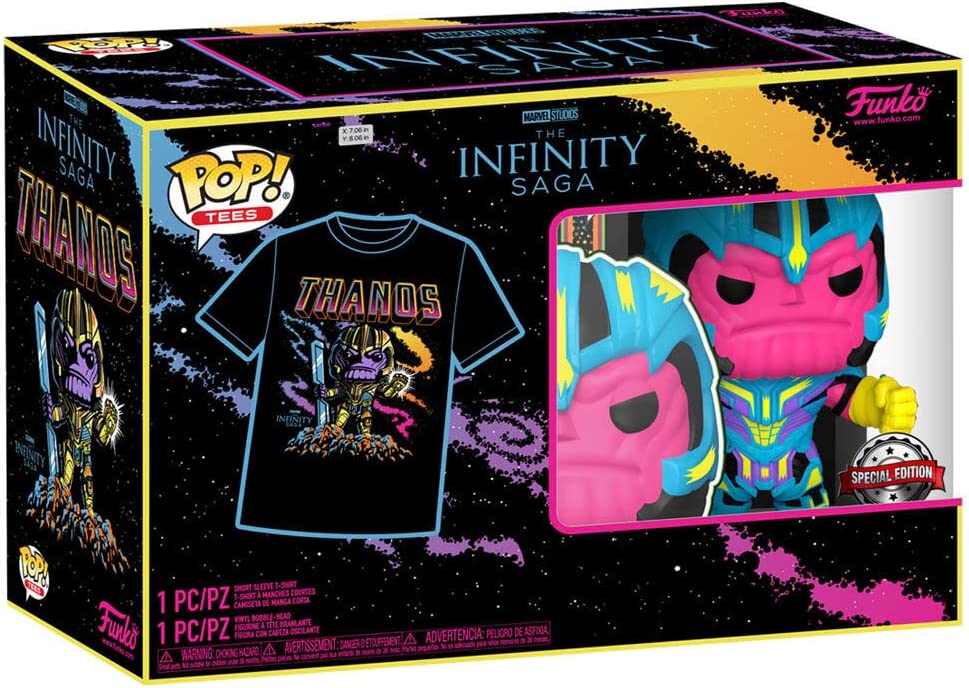 Funko POP & TEE: Marvel- Thanos (BKLT) - XL