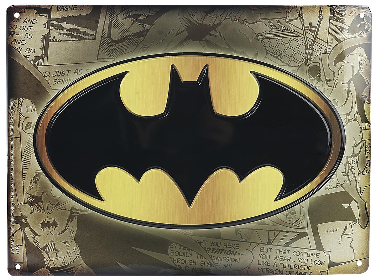 DC COMICS - Plaque Metal 28 X 38 - Batman
