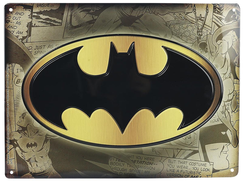 DC COMICS - Plaque Metal 28 X 38 - Batman