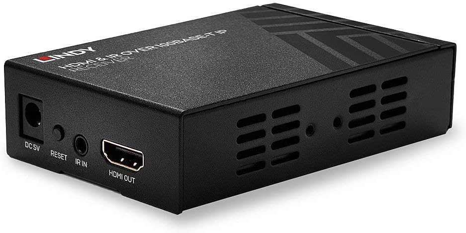 LINDY 38129 HDMI Over IP Gigabit Ethernet IP Extender/Receiver for 1080p SKY HD,Playstation,XBOX,Freesat HD,Freeview HD,Tivo and Bluray, Black
