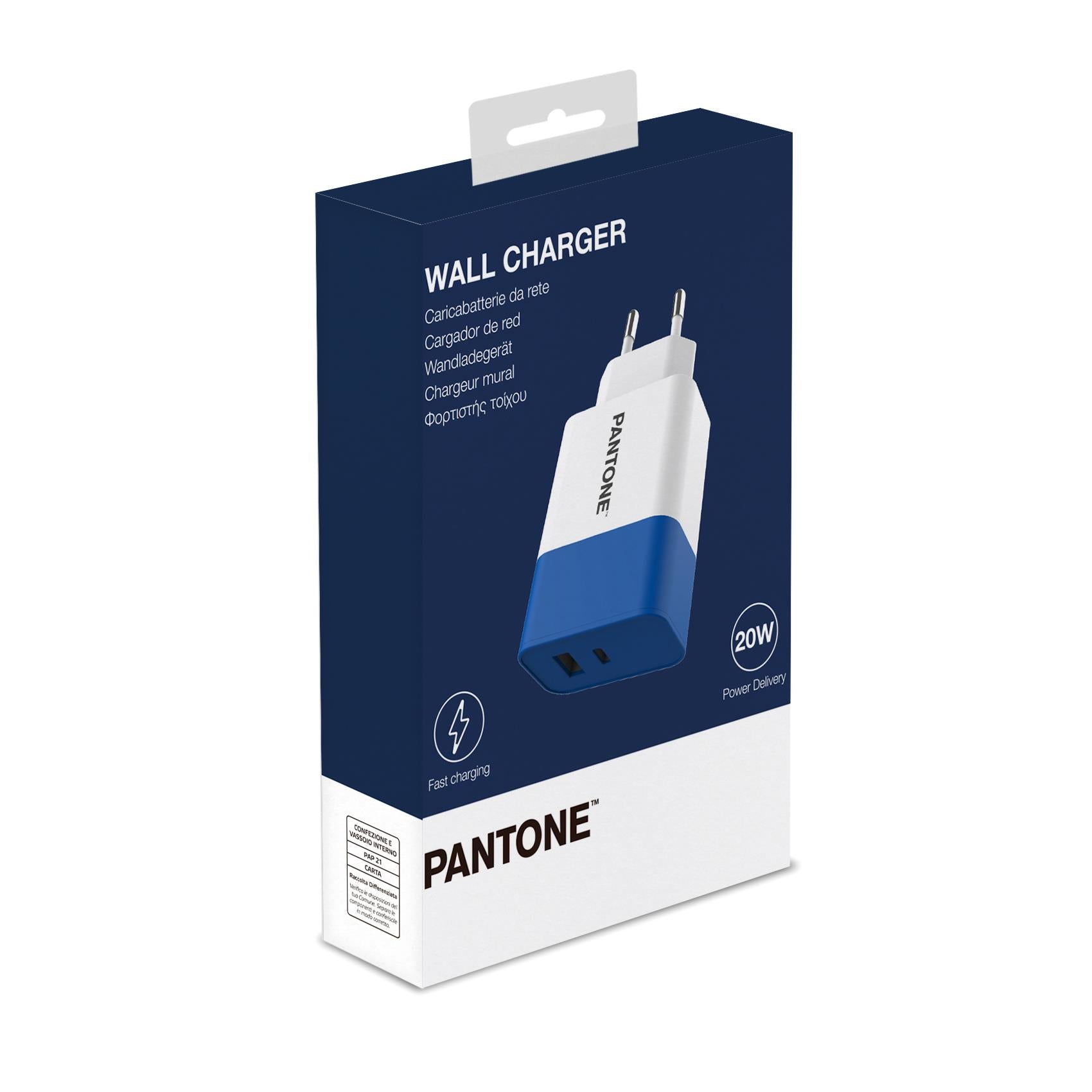 Pantone Travel Charger 20W Navy Blu