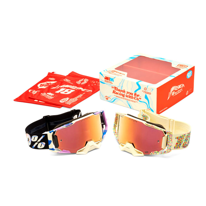 100% Armega Goggles Jett Lawrence Donut 2 Pack