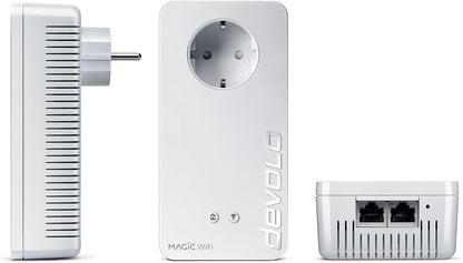 Devolo Magic 2 WiFi 6 Adapter, Powerline WiFi Adapter, up to 2400 Mbps, WiFi Mesh, 2X Gigabit dLAN 2.0, White