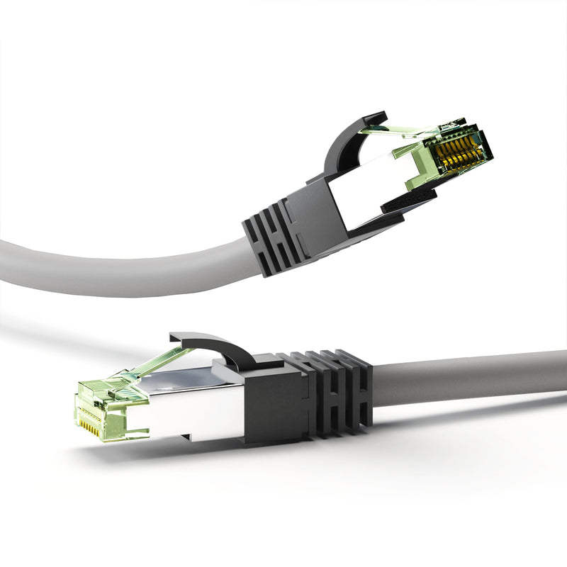 Goobay 55134 CAT 8.1 Patch Cable S/FTP (PiMF) Grey - LSZH Halogen-Free CU Material 0.25 Meter grey