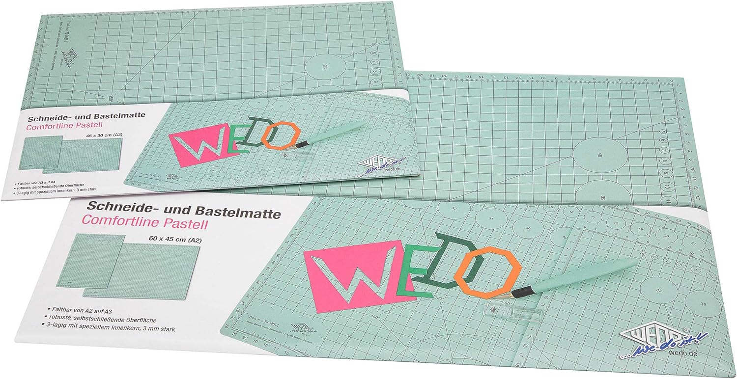 WEDO Cutting mat, Mint Green, A2 Mint Green A2/A3 foldable