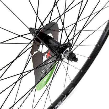 KX Hybrid 700C Doublewall Solid Axle Wheel Rim Brake in Black (Front)