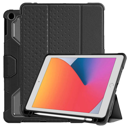 Techair Classic Essential - Flip Cover For Tablet - Rugged - Stand Folio - Silicone, Polycarbonate - Black - 10.2`` - For