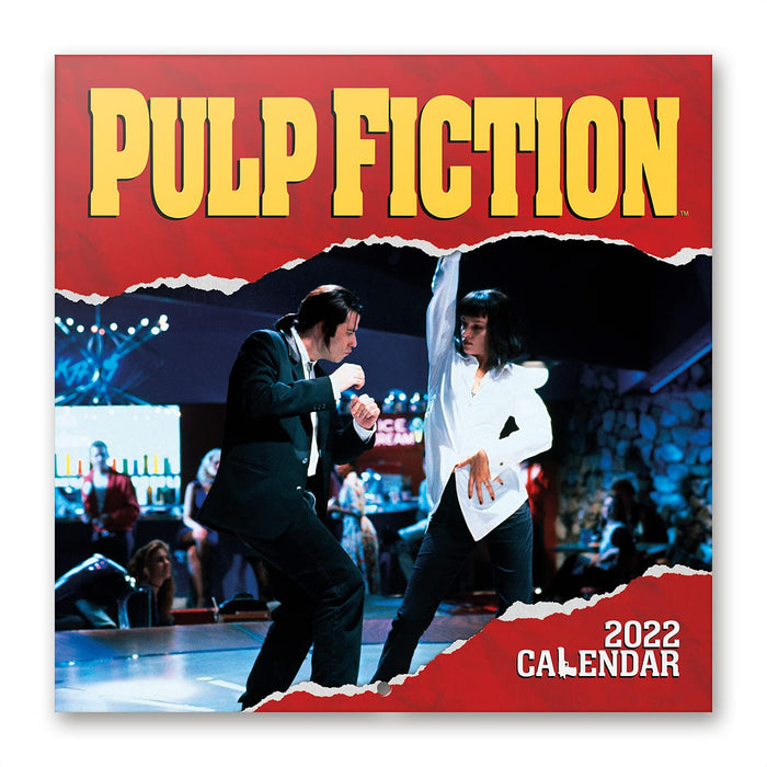 Official Pulp Fiction 2022 Wall Calendar, 2022 Calendar, 12" x 12" Square Wall Calendar 2022, Family Calendar 2022, Tarantino Calendar 2022, Pulp Fiction Calendar Pulp Fiction Red
