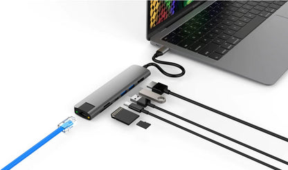HyperDrive Slab 7-In-1 USB-C Hub - Grey Standard