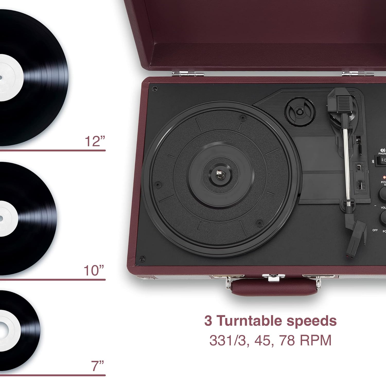 Cruiser Plus Deluxe Portable Turntable B