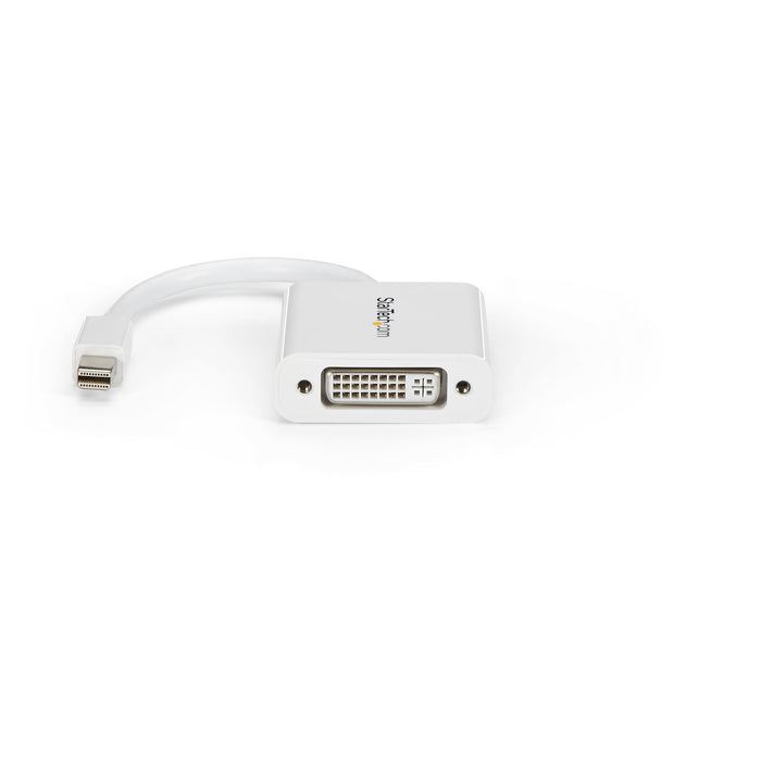 StarTech.com Mini DisplayPort to DVI Adapter - Mini DP to DVI-D Converter - 1080p Video - mDP or Thunderbolt 1/2 Mac/PC to DVI Monitor - mDP 1.2 to DVI Single-Link Adapter Dongle - White
