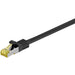 Goobay RJ45 Patch Cord CAT 6A S/FTP (PiMF), 500 MHz, with CAT 7 Raw Cable, black, 25m