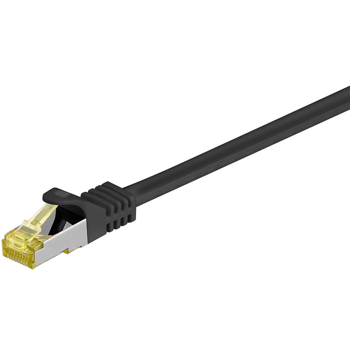 Goobay RJ45 Patch Cord CAT 6A S/FTP (PiMF), 500 MHz, with CAT 7 Raw Cable, black, 25m