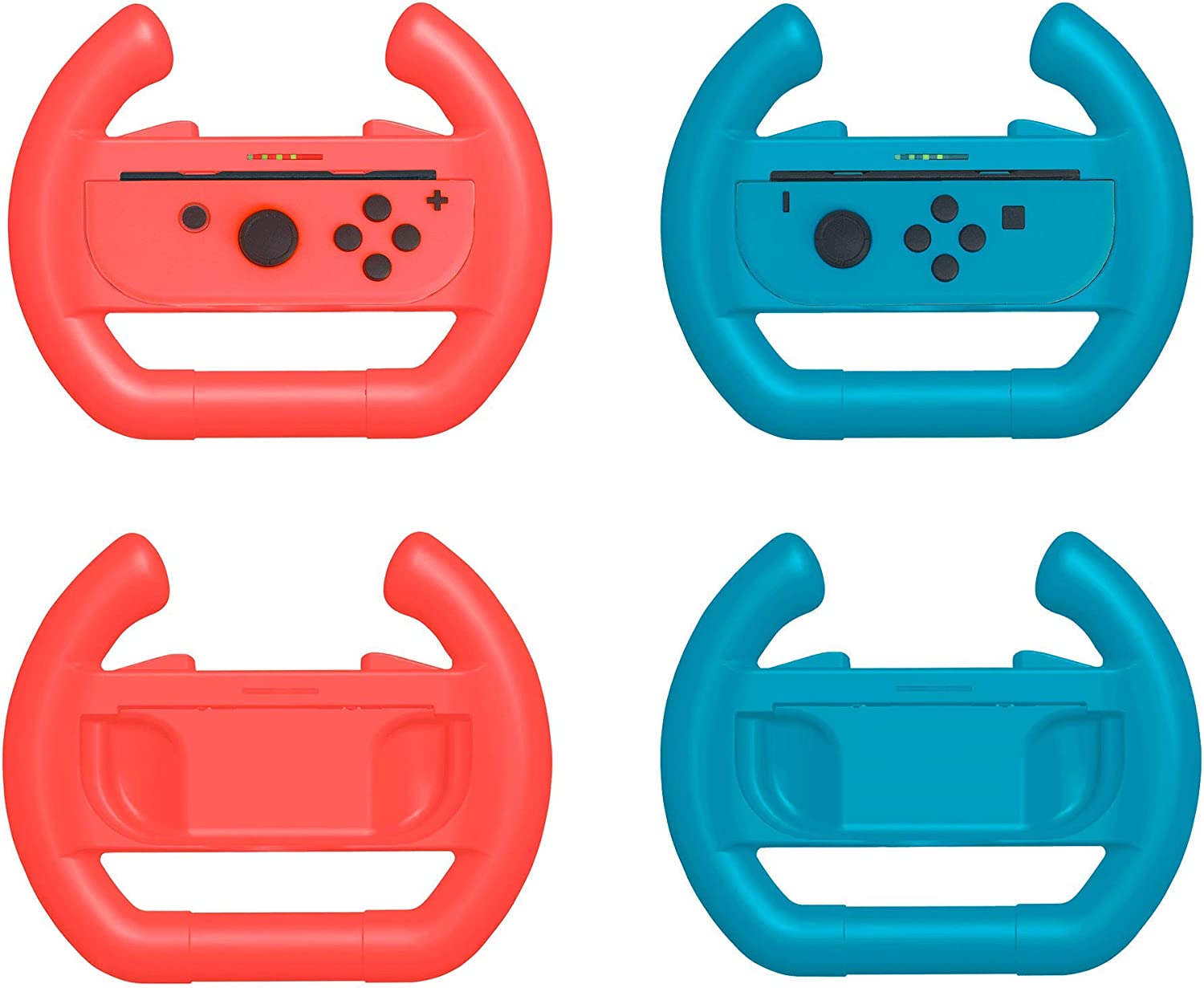 Subsonic - Pack Of 2 Steering Wheels For JoyCons Nintendo Switch Blue&Red Steering Wheel
