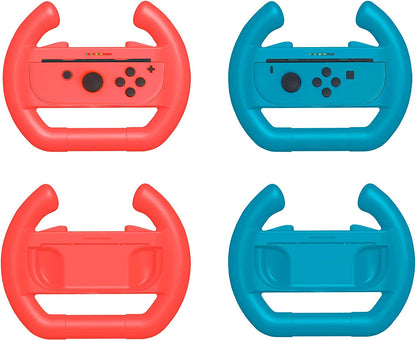 Subsonic - Pack Of 2 Steering Wheels For JoyCons Nintendo Switch Blue&Red Steering Wheel