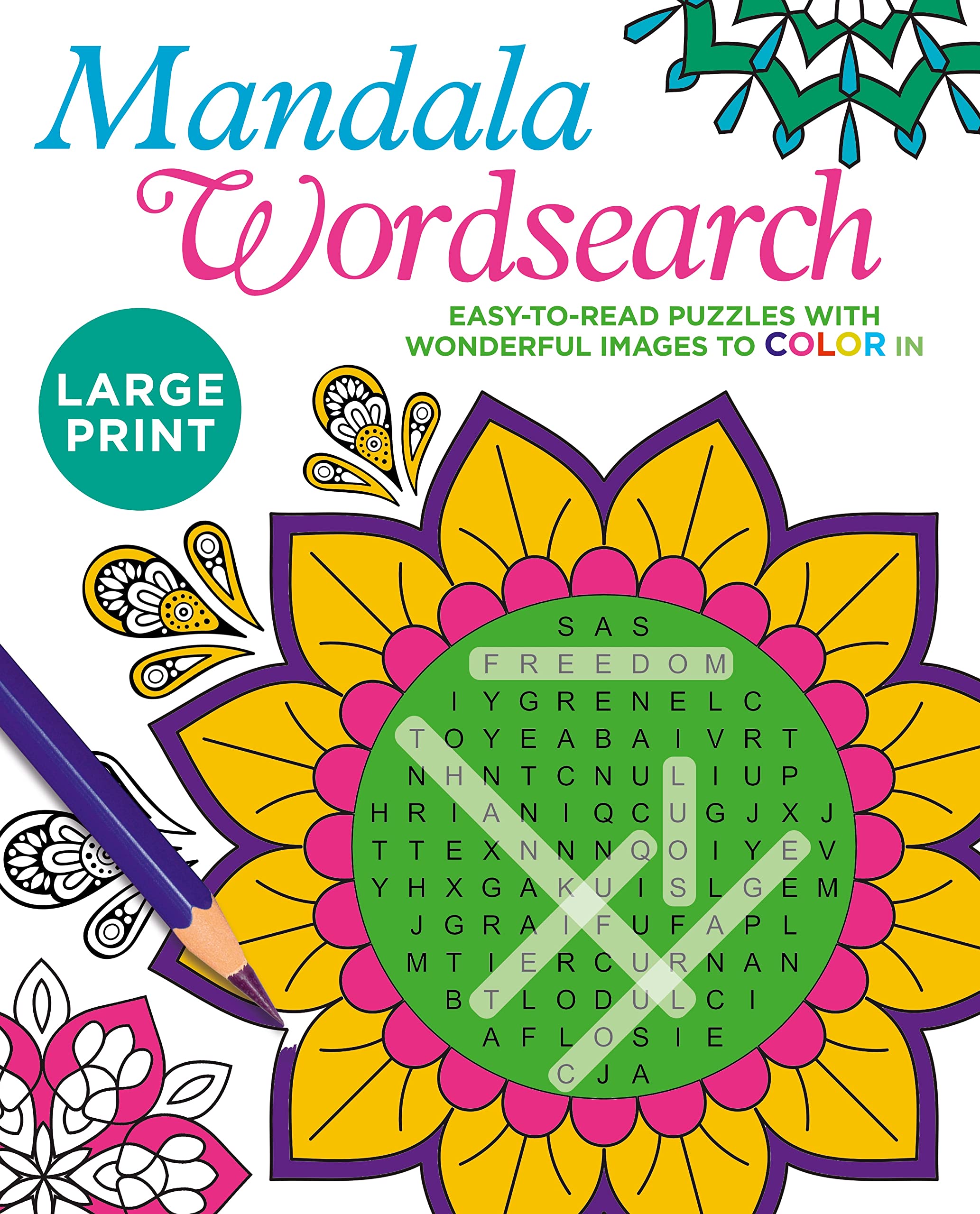 Large Print Mandala Wordsearch