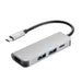 Celly USB-C to HDMI Adapter, 2X USB 3.0, USB-C, Multiport Hub with Aluminium Finish for Transferring Data and Charging Devices 2 x USB 3.0/USB-C