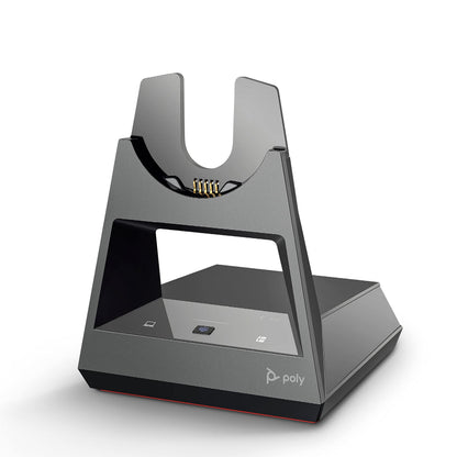 Poly - Voyager Office Base (Plantronics) - Compatible with Voyager Focus 2 and Voyager 4300 UC Series Headsets (Sold Separately) - Connect to PC/Mac, Deskphone, & Cell Phone - Teams Version Teams Version Teams Certified: Yes