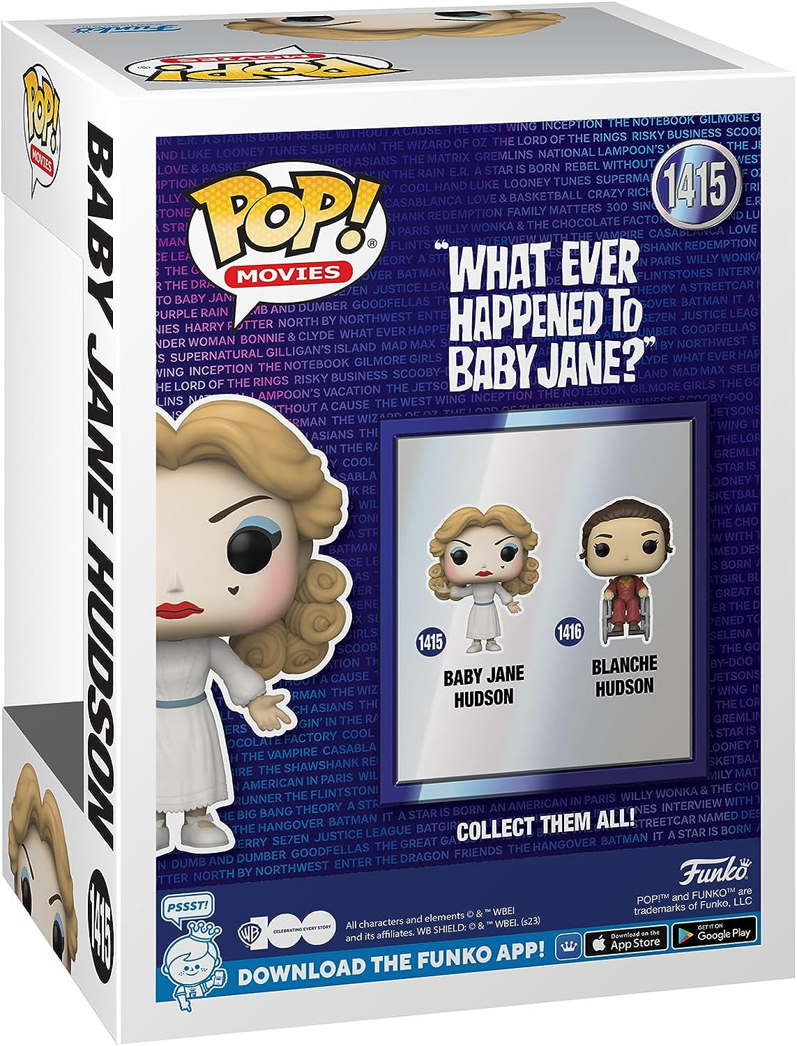 Funko Pop! Movies: WB 100 - What Ever Happened to Baby Jane?, Baby Jane Hudson with Chase