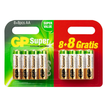 8+8 GRATIS: GP Batterien SUPER Mignon AA 1,5 V