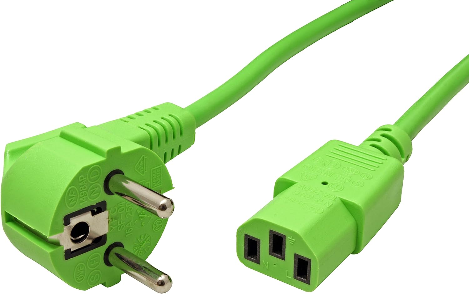 ROLINE 19.08.1013 power cable Green 1.8 m CEE7/7 C13 coupler