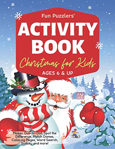 Christmas Activity Book for Kids Ages 6 & Up