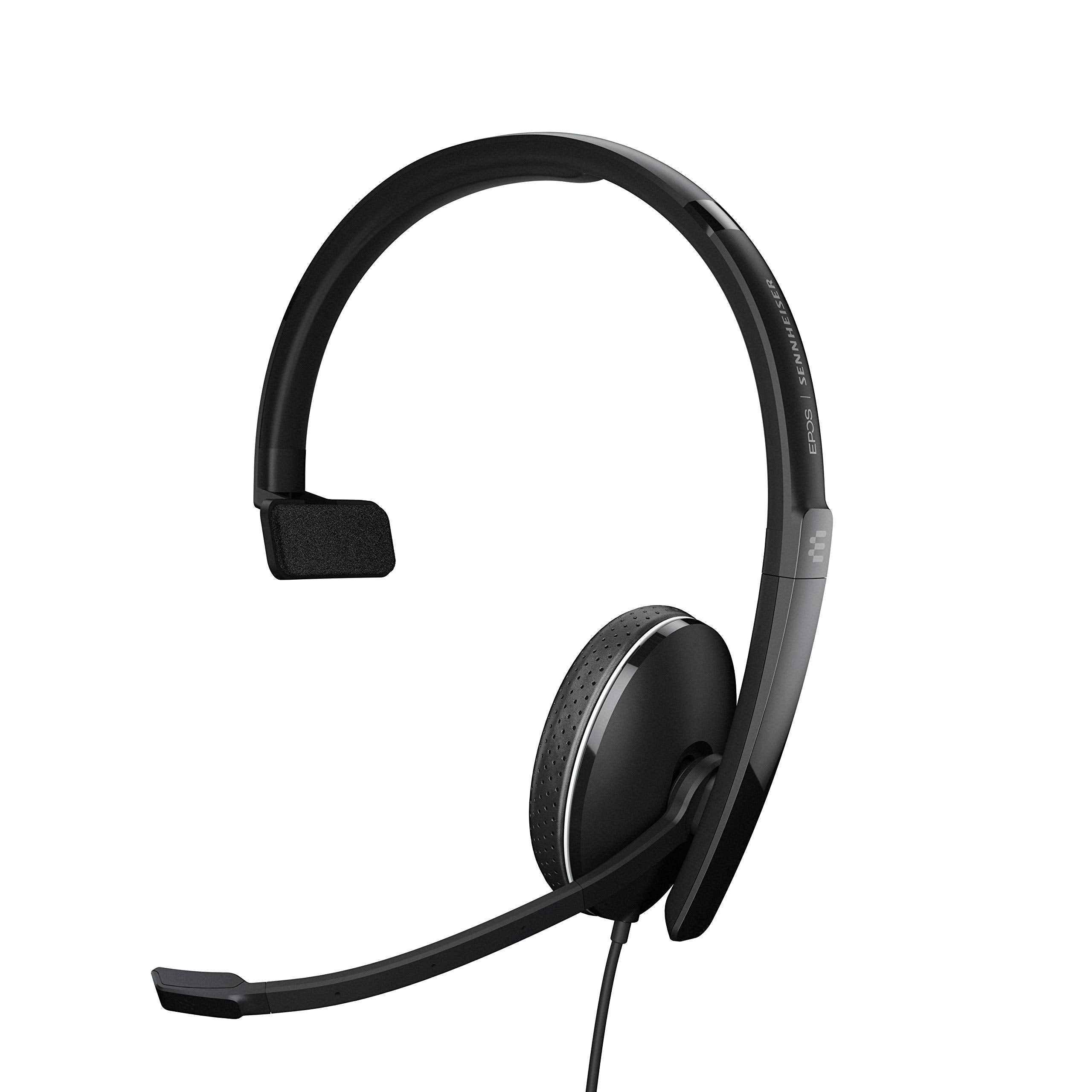 EPOS | Sennheiser Adapt 135 II (1000907) - Wired, Single-Sided Headset with 3.5mm Jack for Mobile Devices  - Superior Sound - Enhanced Comfort - Noise Limiter Switch - Black