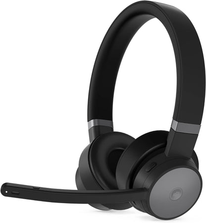 Lenovo Go - Headset - on-ear - Bluetooth - wireless, wired - active noise cancelling - USB-C - thunder black - Certified