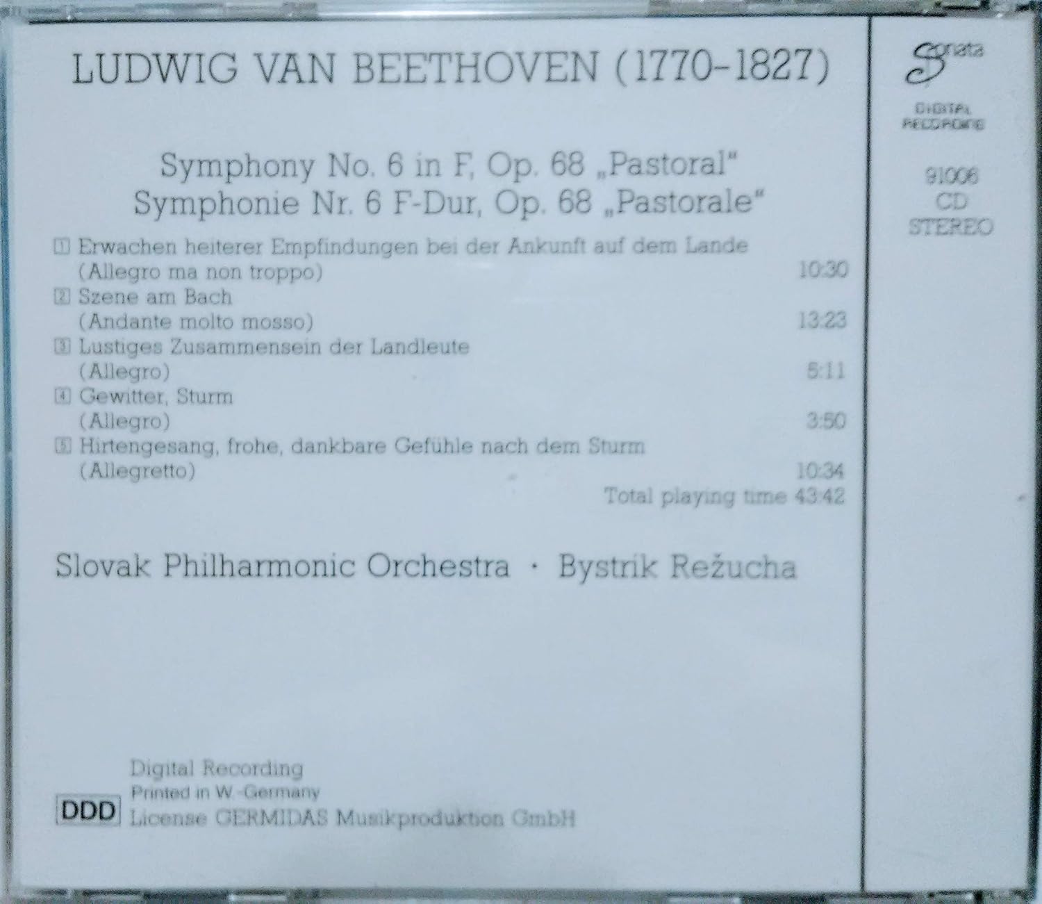 Ludwig Van Beethoven - Symphony No 6 In F Op 68 Pastoral