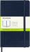 Moleskine Classic Plain Paper Notebook, Hard Cover and Elastic Closure Journal, Color Sapphire Blue, Size Medium 11.5 x 18 cm, 208 Pages Sapphire Blue Medium Plain