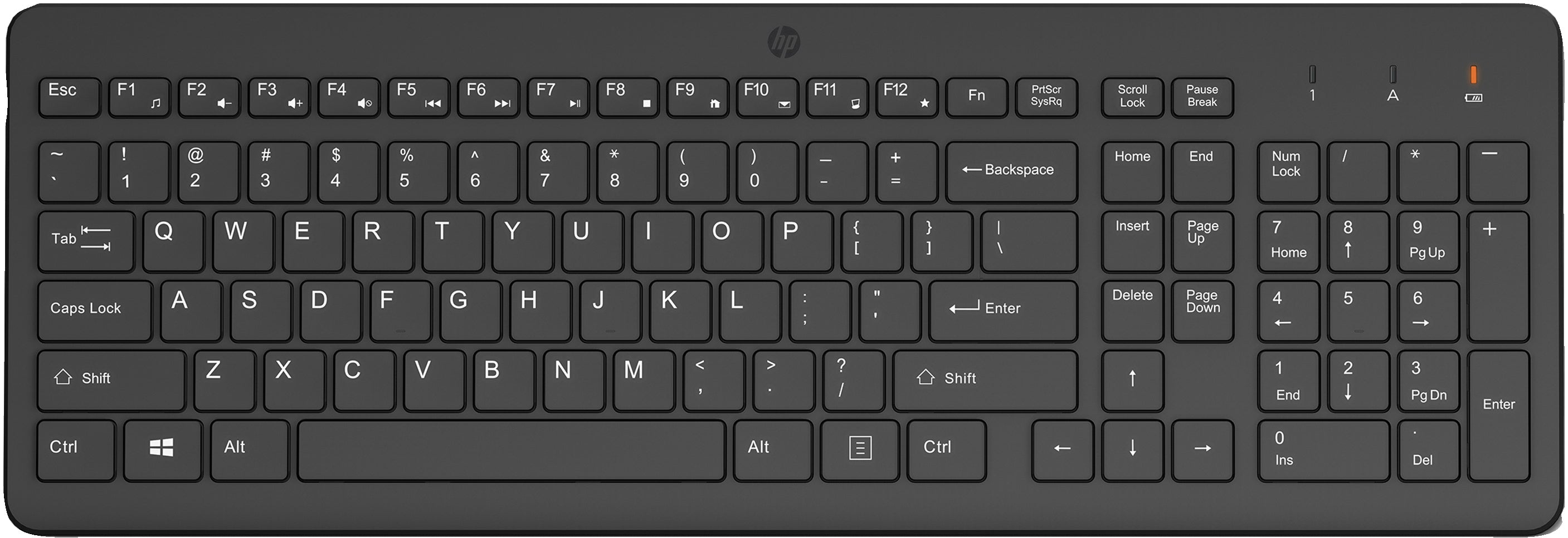Hp 225 - Keyboard - 2.5-Zone Layout - Wireless - 2.4 Ghz - Uk - Black