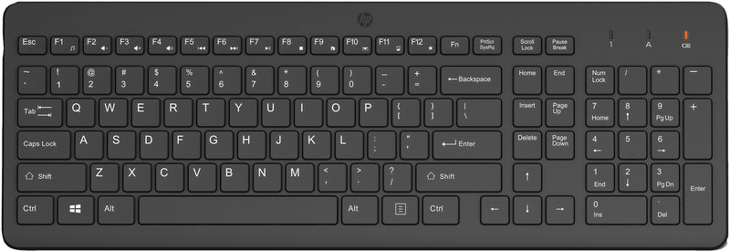 Hp 225 - Keyboard - 2.5-Zone Layout - Wireless - 2.4 Ghz - Uk - Black