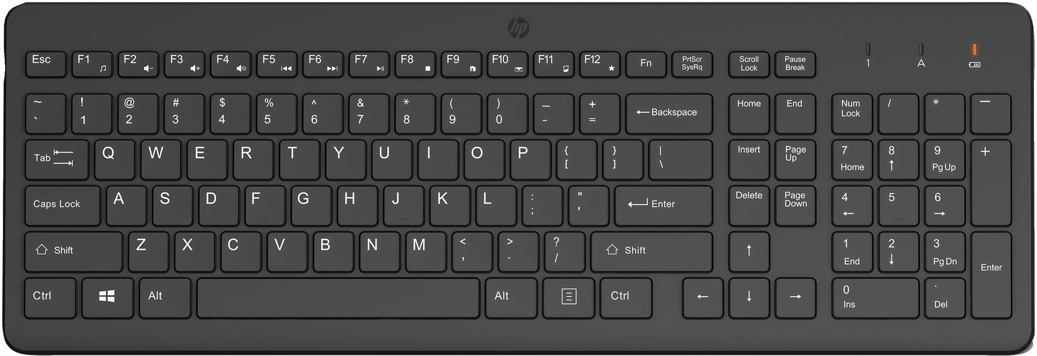 Hp 225 - Keyboard - 2.5-Zone Layout - Wireless - 2.4 Ghz - Uk - Black