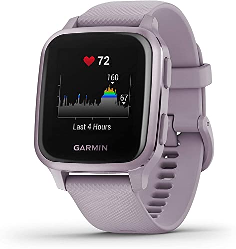Garmin Venu Sq GPS Smartwatch with All-day Health Monitoring and Fitness Features, Built-in Sports Apps and More, Orchid with Metallic Orchid Bezel Venu Sq Orchid
