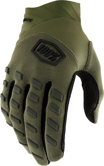 100% Airmatic Gloves Army Green L