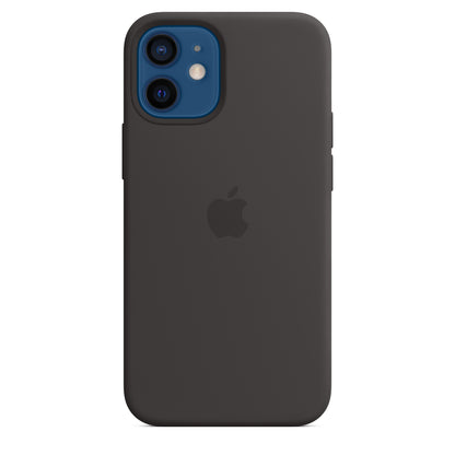 Apple - Back Cover For Mobile Phone - With Magsafe - Silicone - Black - For Iphone 12 Mini