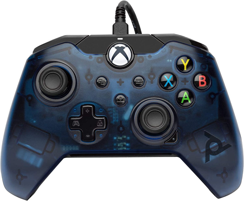 PDP bekabeld Game Controller - Xbox Series X|S, Xbox One, PC/Laptop Windows 10, Steam Gaming Controller - USB - Geavanceerde audioregelingen - Dual Vibration Videogame Gamepad - blauw Camo Xbox Series X│S Midnight Blue