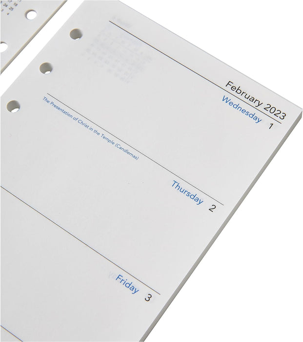 2023 Filofax Personal Week on Two Pages English Sunday Start 223 Diary, White