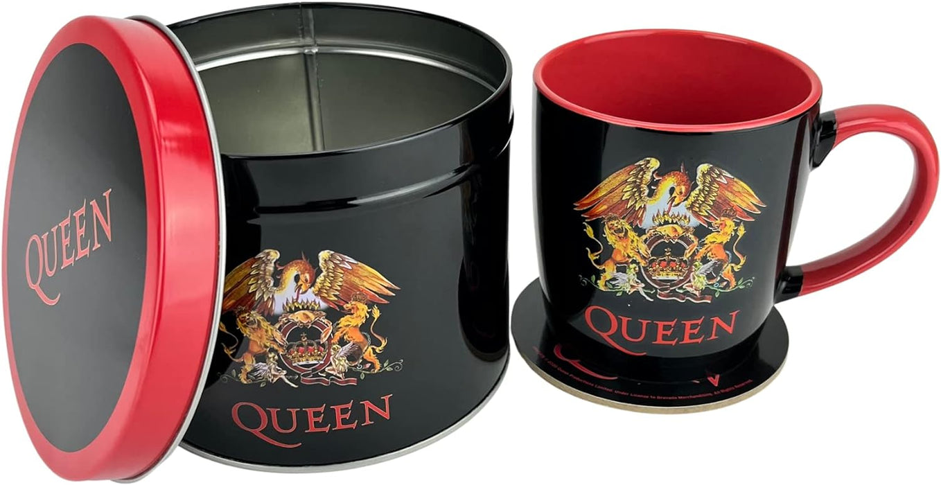 Pyramid International Queen | Gift Set | Mug, Coaster & Tin | Officially Licensed, Black, Z104845