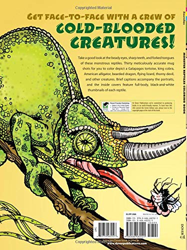 Monster Reptiles Coloring Book