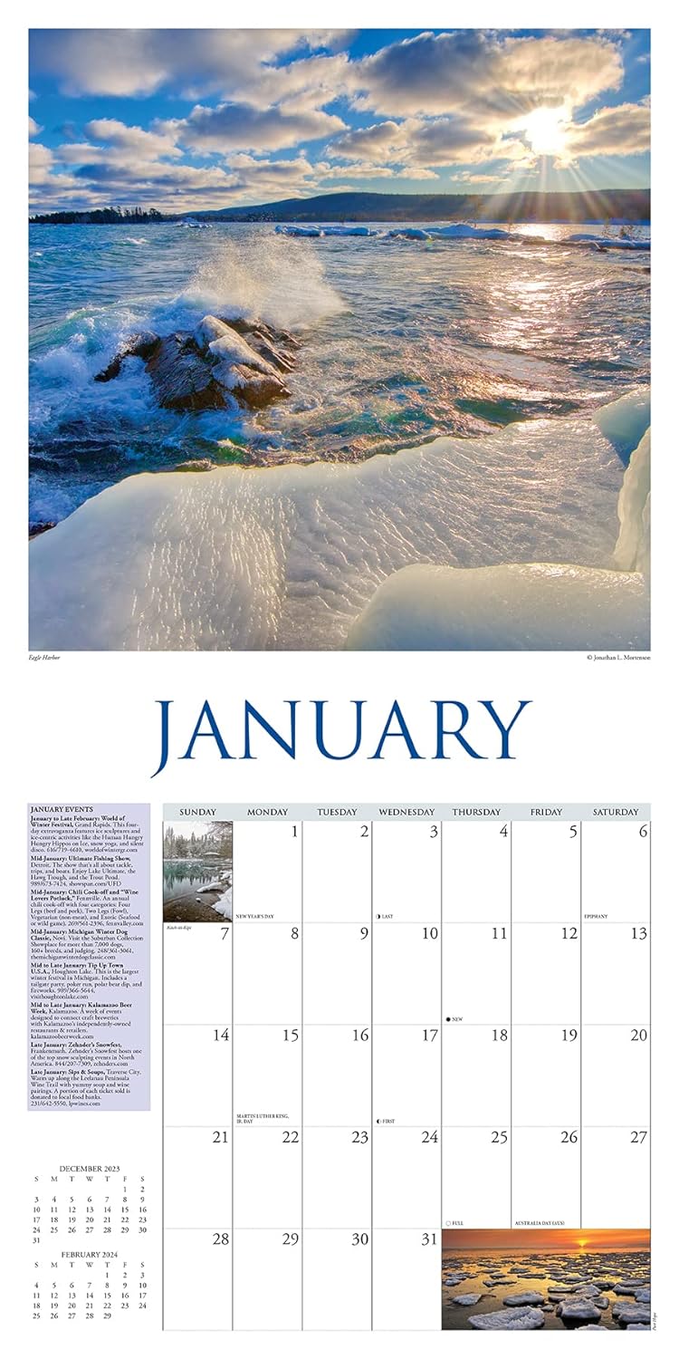 Michigan 2024 12 X 12 Wall Calendar