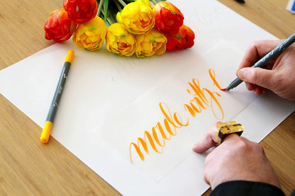 Calligraphy Master Set all-in-one: fountain pen with nib 1,4mm, 10 brush pens double tip with brush & nib, 3 ink bottles, converter, greeting set for handlettering/bulletjournaling/creative writing