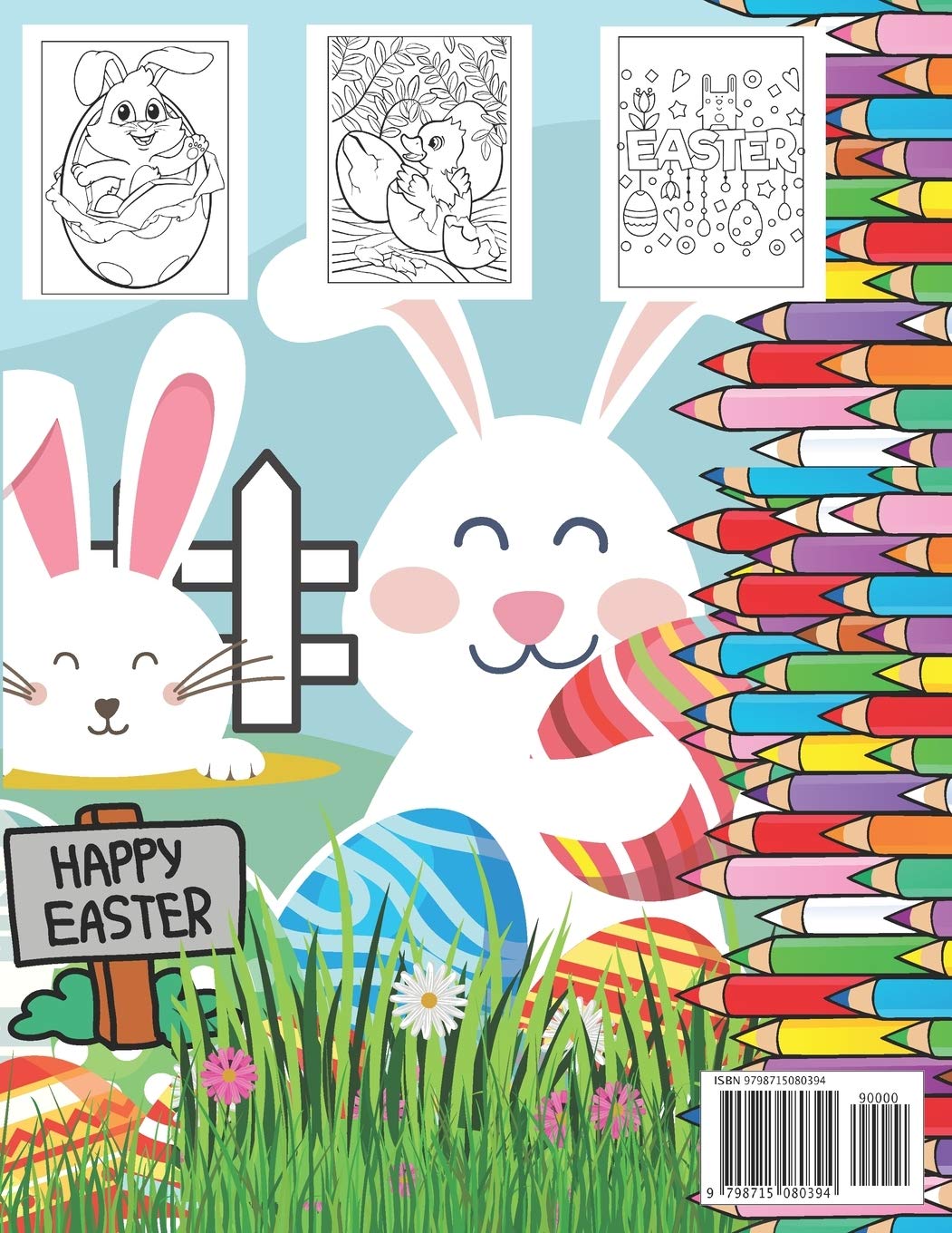 Easter Coloring Book For Kids Ages 2-5: A Fun & Easy Toddler and Preschool Children Easter Coloring Pages Bunny Big Eg