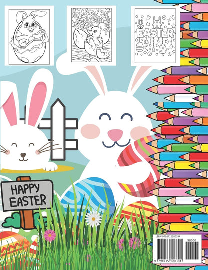 Easter Coloring Book For Kids Ages 2-5: A Fun & Easy Toddler and Preschool Children Easter Coloring Pages Bunny Big Eg
