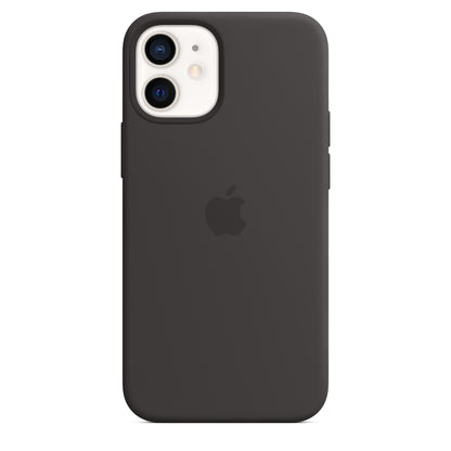 Apple - Back Cover For Mobile Phone - With Magsafe - Silicone - Black - For Iphone 12 Mini