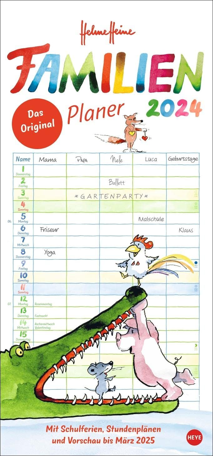 Heye Familienkalender Helme Heine 2024