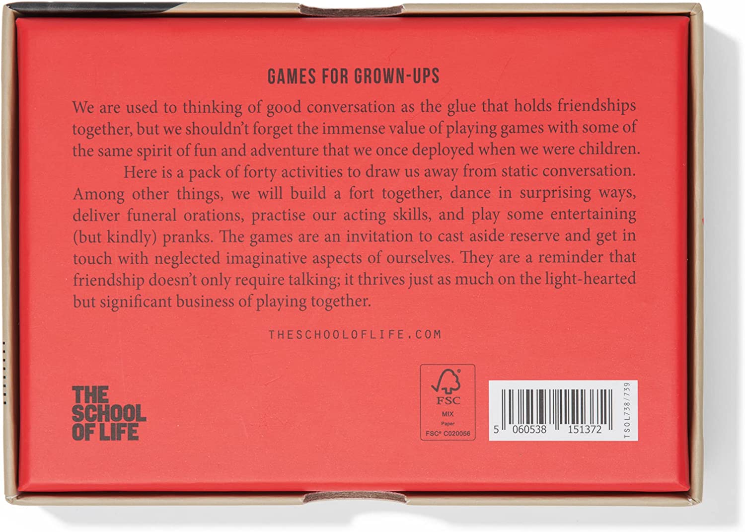 The School of Life - Games for Grown-ups - Cards for Good Conversation