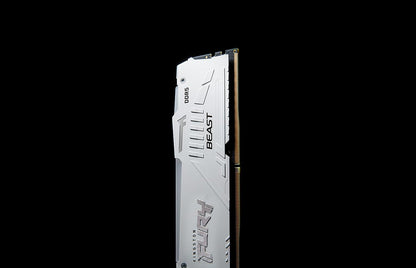 Kingston Fury Beast White RGB 16GB 5600MT/s CL36 DDR5 Expo DIMM | Infrared Syncing | Fury CTRL Software | Overclocking | Plug N Play | AMD Expo | Single Module | KF556C36BWEA-16 White 5600MT/s 16GB