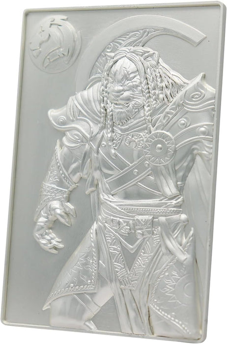 MAGIC THE GATHERING - Ajani Goldmane - Carte Collector Plaqué Argent